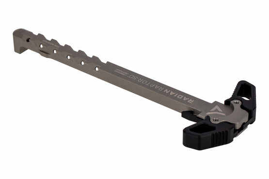Radian Raptor NP3 coated ambidextrous ar15 charging handle is vented for suppressor use